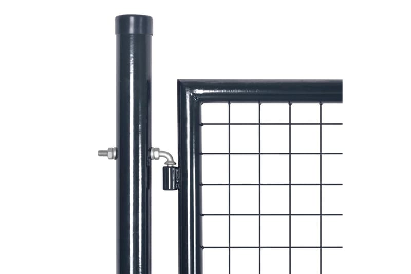 Nätgrind för trädgård galvaniserat stål 289x125 cm grå - Grå - Hus & renovering - Insynsskydd & inhägnad - Grind