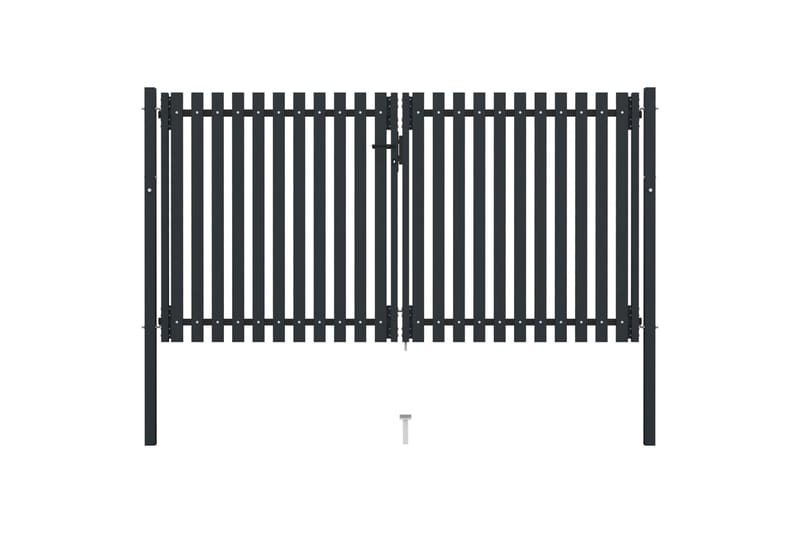 Stängselgrind dubbel stål 306x220 cm antracit - Grå - Hus & renovering - Insynsskydd & inhägnad - Grind