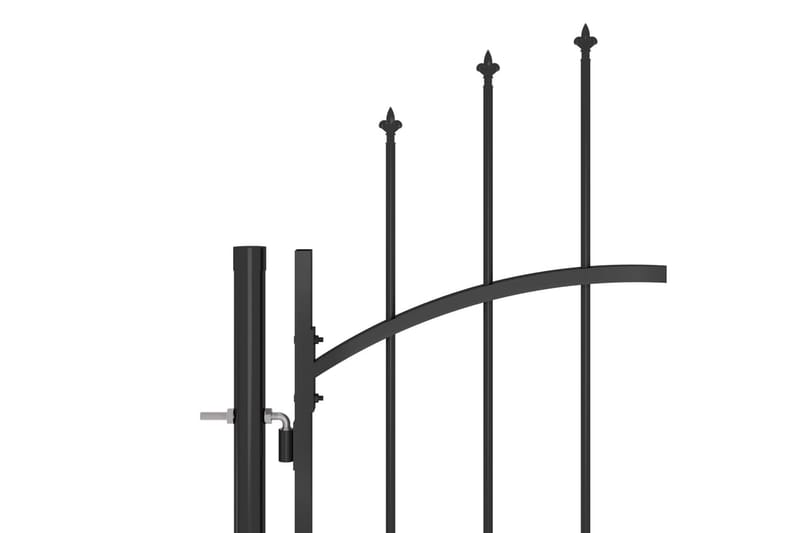 Trädgårdsgrind med spjuttopp 5x2,25 m svart - Svart - Hus & renovering - Insynsskydd & inhägnad - Grind