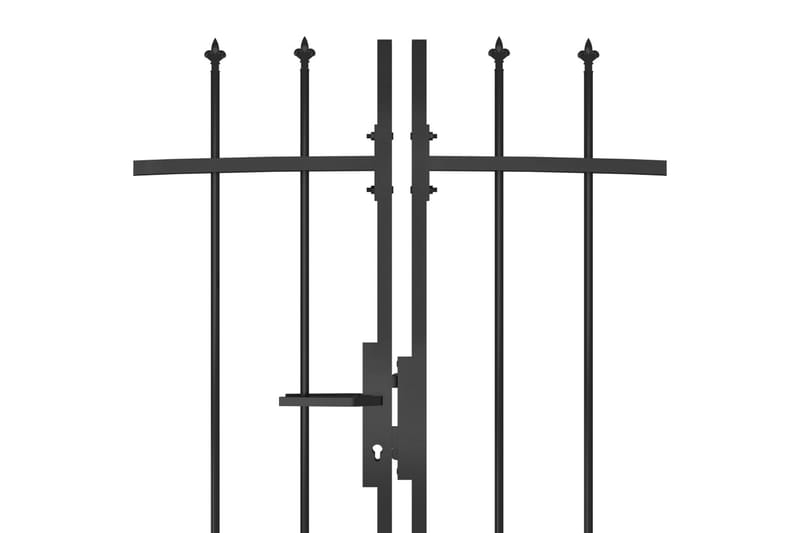 Trädgårdsgrind med spjuttopp 5x2,25 m svart - Svart - Hus & renovering - Insynsskydd & inhägnad - Grind