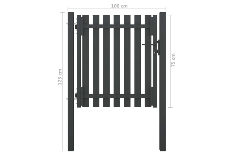 Trädgårdsgrind stål 1x1,25 m antracit - Antracit - Hus & renovering - Insynsskydd & inhägnad - Grind