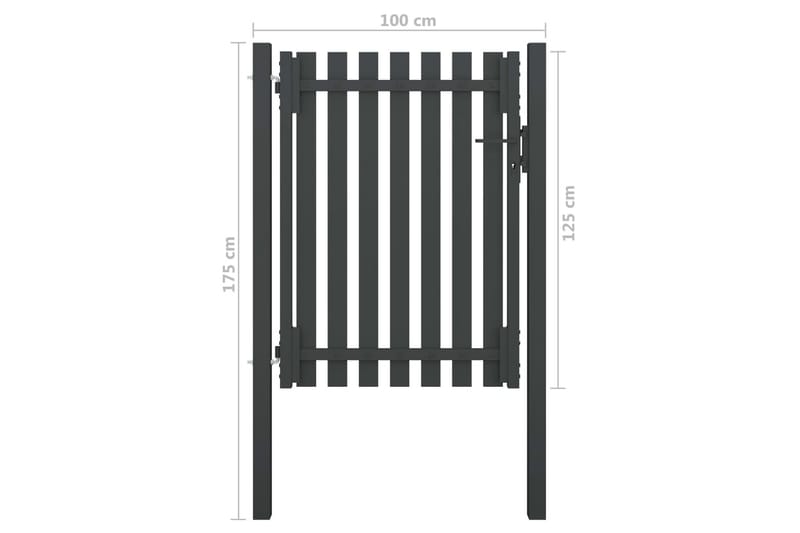 Trädgårdsgrind stål 1x1,75 m antracit - Antracit - Hus & renovering - Insynsskydd & inhägnad - Grind