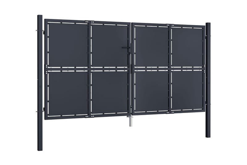 Trädgårdsgrind stål 300x200 cm antracit - Grå - Hus & renovering - Insynsskydd & inhägnad - Grind