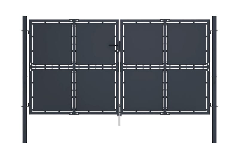 Trädgårdsgrind stål 300x200 cm antracit - Grå - Hus & renovering - Insynsskydd & inhägnad - Grind