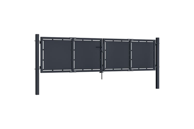 Trädgårdsgrind stål 300x75 cm antracit - Grå - Hus & renovering - Insynsskydd & inhägnad - Grind