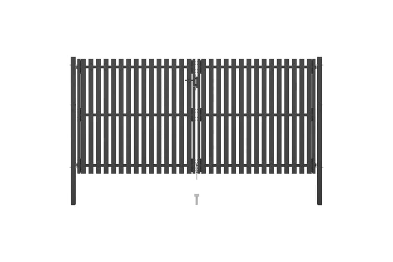 Trädgårdsgrind stål 4x2,25 m antracit - Antracit - Hus & renovering - Insynsskydd & inhägnad - Grind