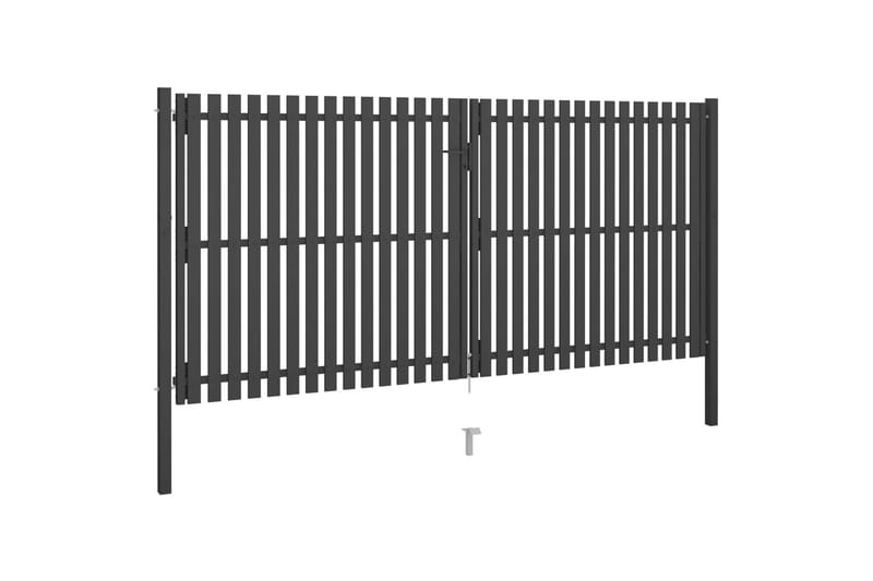 Trädgårdsgrind stål 4x2,25 m antracit - Antracit - Hus & renovering - Insynsskydd & inhägnad - Grind