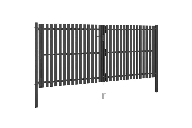 Trädgårdsgrind stål 4x2 m antracit - Antracit - Hus & renovering - Insynsskydd & inhägnad - Grind