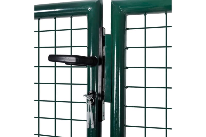 Trädgårdsgrind stål 306x150 cm grön - Grön - Hus & renovering - Insynsskydd & inhägnad - Grind