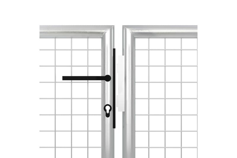Trädgårdsgrind stål 350x100 cm silver - Silver - Hus & renovering - Insynsskydd & inhägnad - Grind