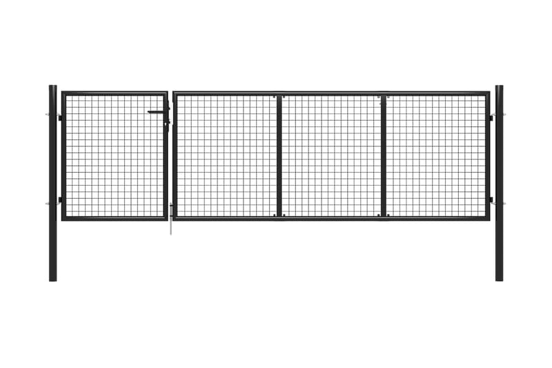 Trädgårdsgrind stål 350x75 cm antracit - Antracit - Hus & renovering - Insynsskydd & inhägnad - Grind