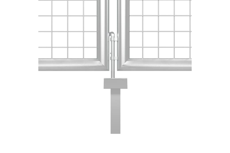 Trädgårdsgrind stål 350x75 cm silver - Silver - Hus & renovering - Insynsskydd & inhägnad - Grind
