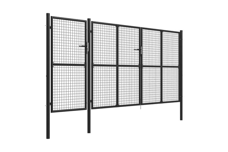 Trädgårdsgrind stål 400x150 cm antracit - Antracit - Hus & renovering - Insynsskydd & inhägnad - Grind