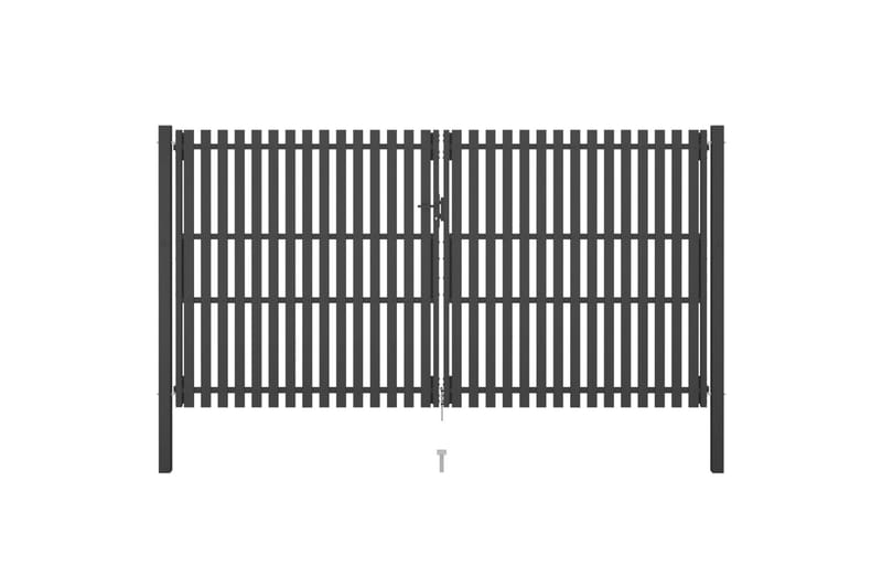 Trädgårdsgrind stål 4x2,5 m antracit - Antracit - Hus & renovering - Insynsskydd & inhägnad - Grind