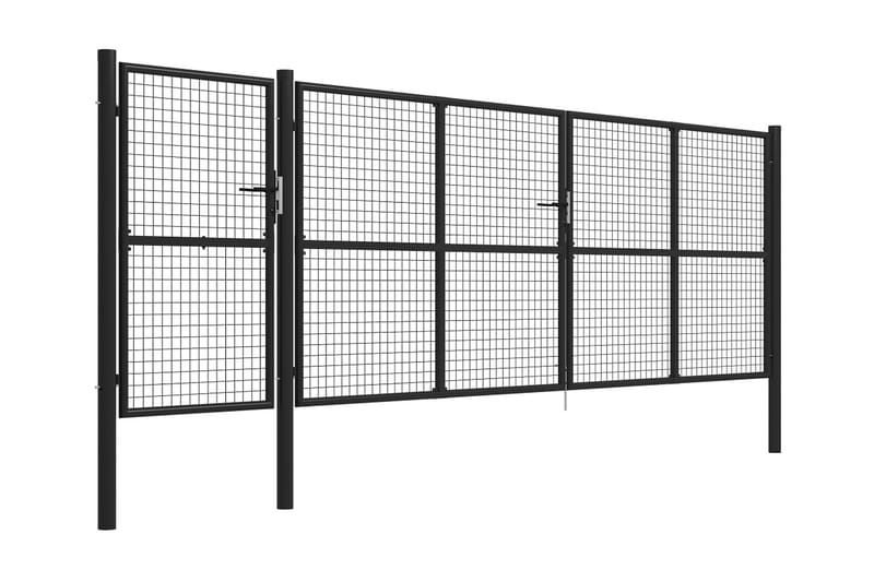Trädgårdsgrind stål 500x150 cm antracit - Antracit - Hus & renovering - Insynsskydd & inhägnad - Grind