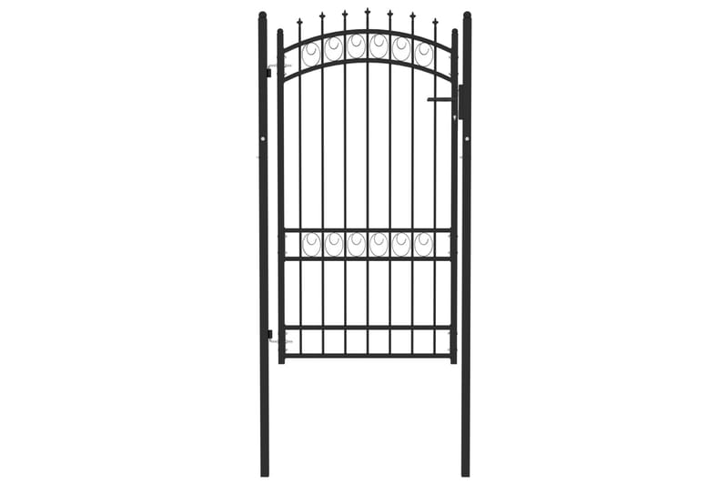 Trädgårdsgrind med spjut stål 100x175 cm svart - Svart - Hus & renovering - Insynsskydd & inhägnad - Grind
