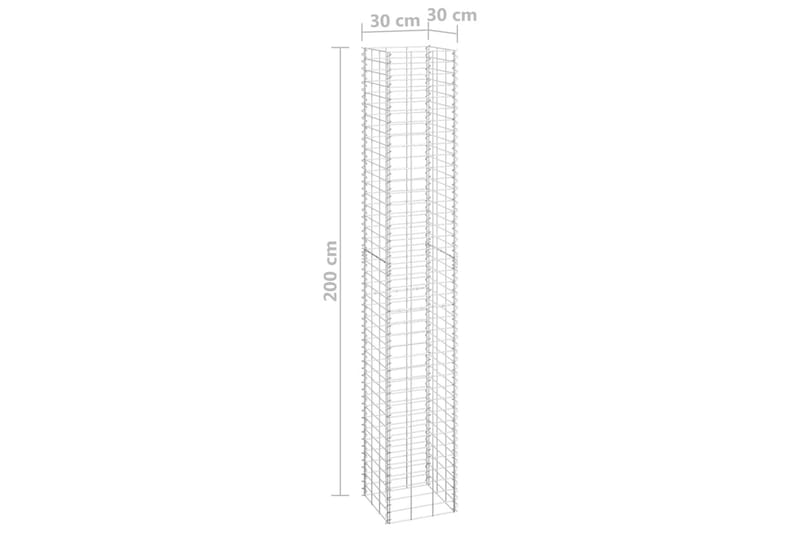 Gabioner 16 st 30x30x50/100/150/200 cm järn - Silver - Hus & renovering - Insynsskydd & inhägnad - Mur