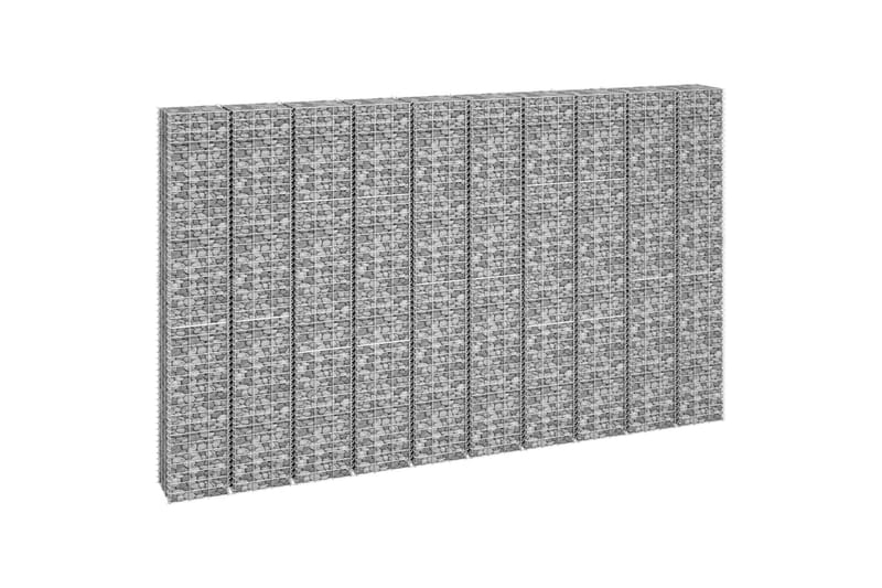 Gabioner 16 st 30x30x50/100/150/200 cm järn - Silver - Hus & renovering - Insynsskydd & inhägnad - Mur
