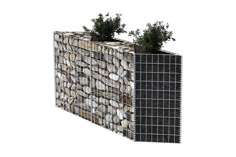 Gabionkorg galvaniserat stål 120x30x100 cm - Silver - Gabion