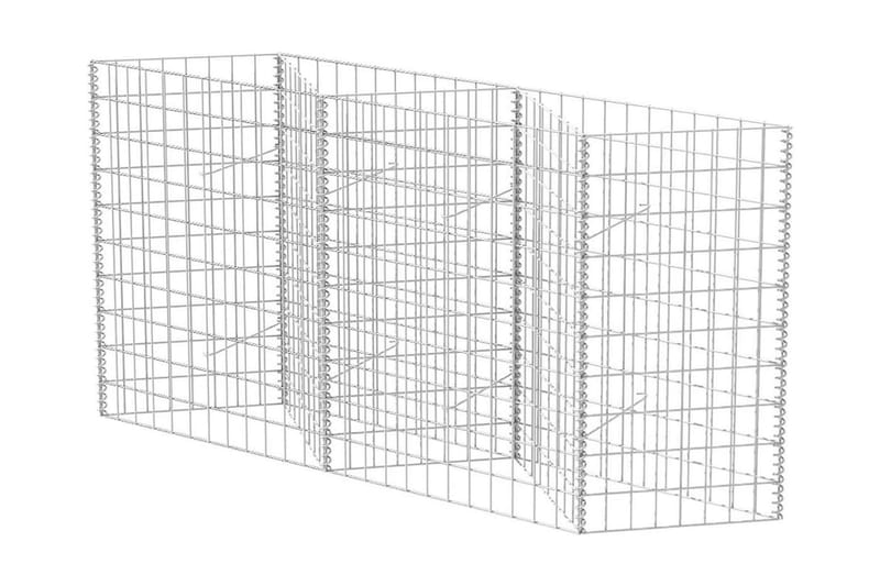 Gabionkorg galvaniserat stål 120x30x100 cm - Silver - Hus & renovering - Insynsskydd & inhägnad - Mur