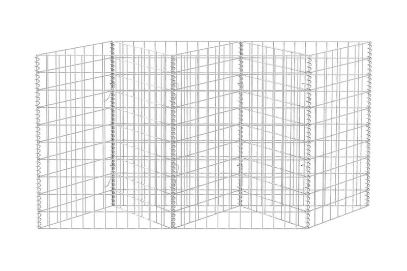 Gabionkorg galvaniserat stål 120x30x100 cm - Silver - Hus & renovering - Insynsskydd & inhägnad - Mur