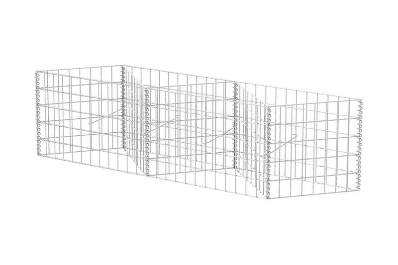Gabionkorg galvaniserat stål 120x30x50 cm - Silver - Hus & renovering - Insynsskydd & inhägnad - Mur