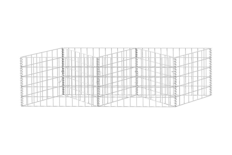 Gabionkorg galvaniserat stål 120x30x50 cm - Silver - Hus & renovering - Insynsskydd & inhägnad - Mur