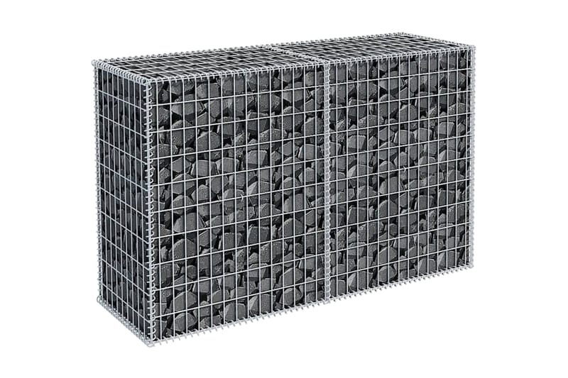 Gabionkorg galvaniserat stål 150x50x100 cm - Silver - Hus & renovering - Insynsskydd & inhägnad - Mur