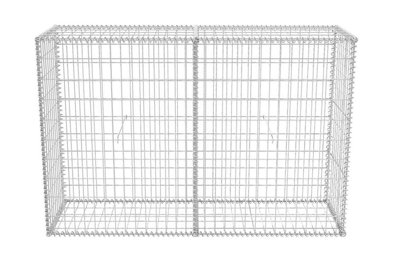 Gabionkorg galvaniserat stål 150x50x100 cm - Silver - Hus & renovering - Insynsskydd & inhägnad - Mur