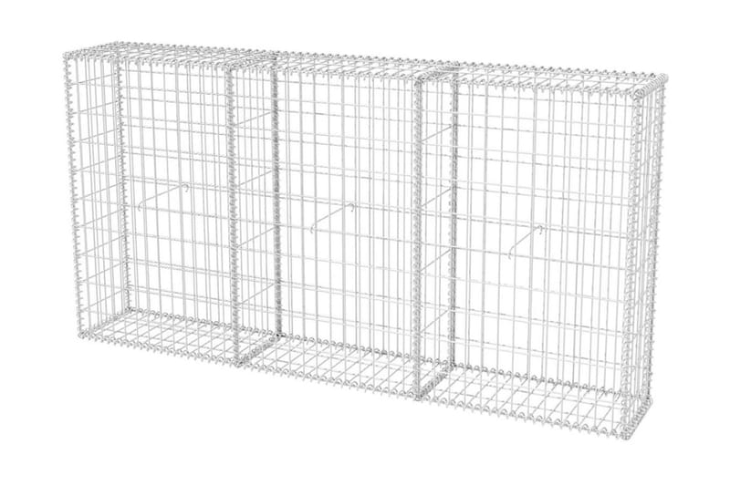 Gabionkorg galvaniserat stål 200x30x100 cm - Silver - Hus & renovering - Insynsskydd & inhägnad - Mur