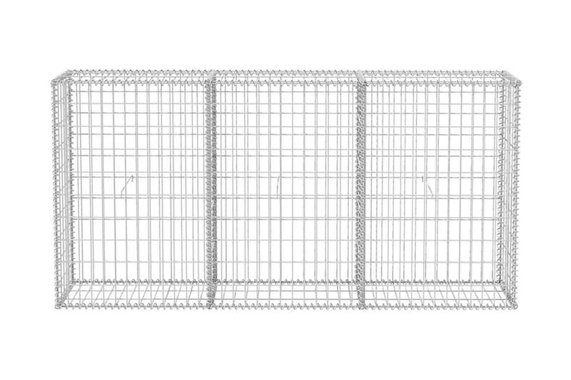 Gabionkorg galvaniserat stål 200x30x100 cm - Silver - Hus & renovering - Insynsskydd & inhägnad - Mur