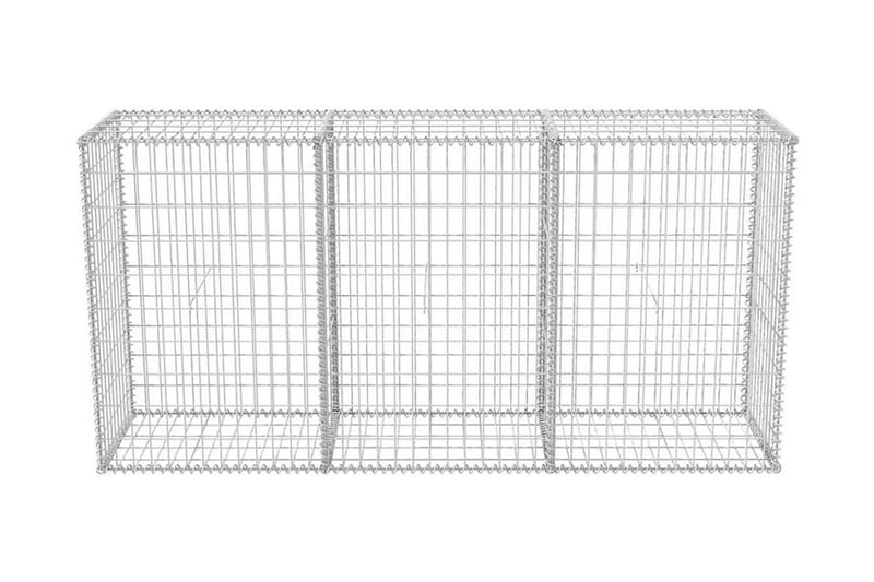 Gabionkorg galvaniserat stål 200x50x100 cm - Silver - Hus & renovering - Insynsskydd & inhägnad - Mur