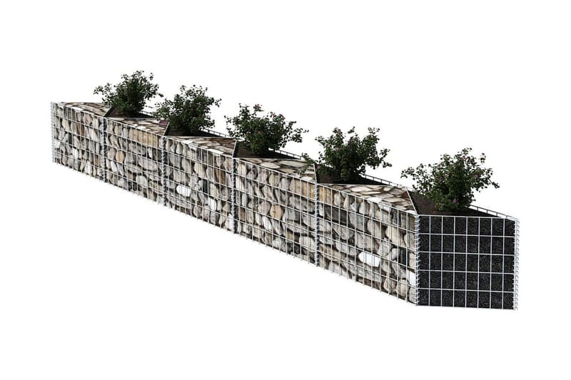 Gabionkorg galvaniserat stål 300x30x50 cm - Silver - Gabion