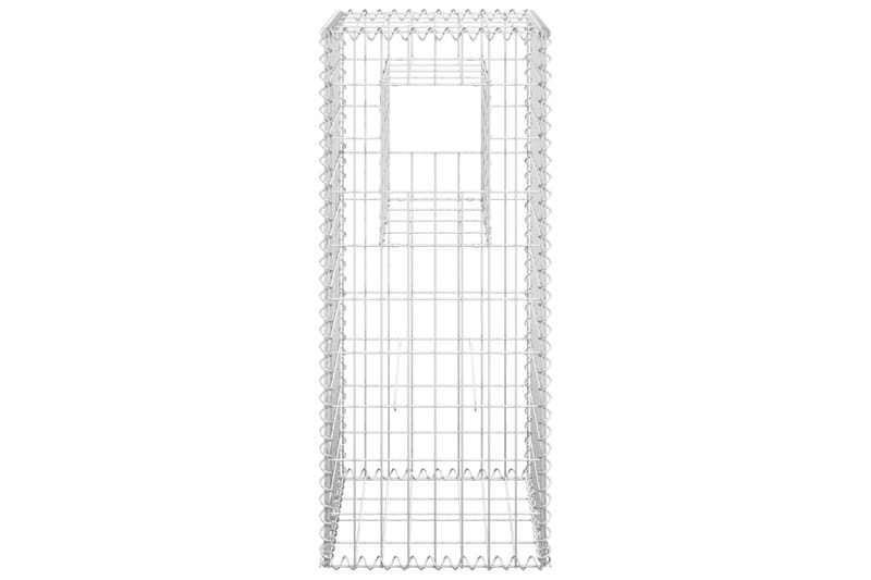Gabionkorg stolpform 40x40x100 cm järn - Silver - Gabion