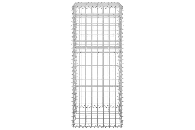 Gabionkorg stolpform 40x40x100 cm järn - Silver - Gabion