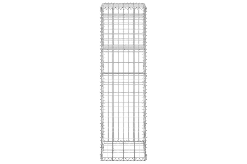 Gabionkorg stolpform 40x40x140 cm järn - Silver - Gabion