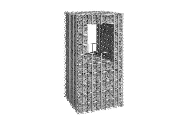 Gabionkorg stolpform 50x50x100 cm järn - Silver - Gabion