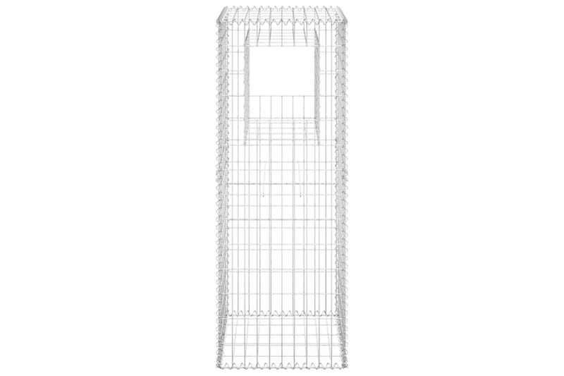 Gabionkorg stolpform 50x50x140 cm järn - Silver - Gabion