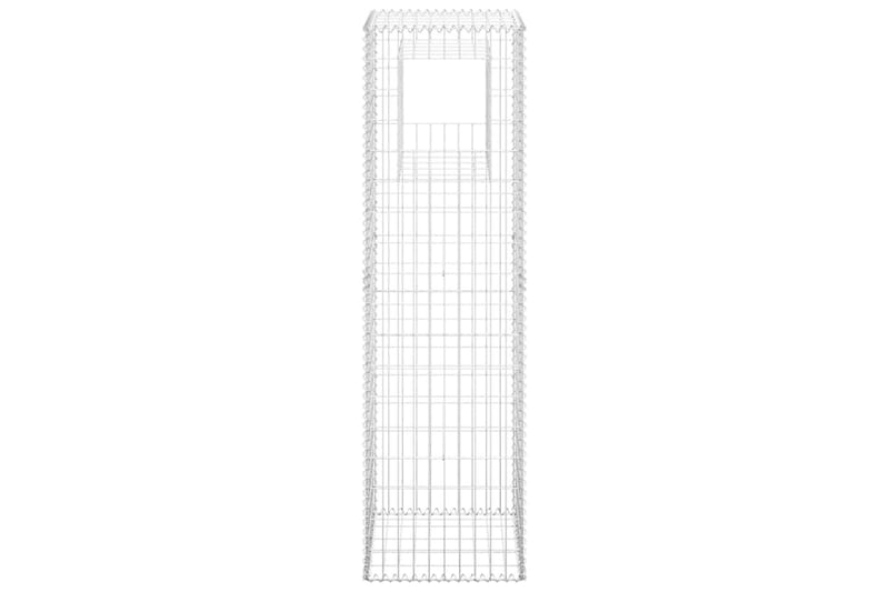 Gabionkorg stolpform 50x50x180 cm järn - Silver - Gabion