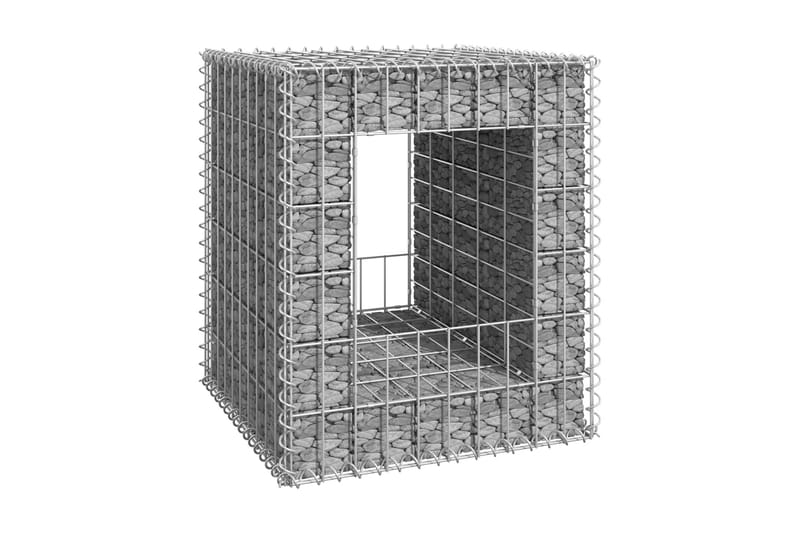 Gabionkorg stolpform 50x50x60 cm järn - Silver - Gabion