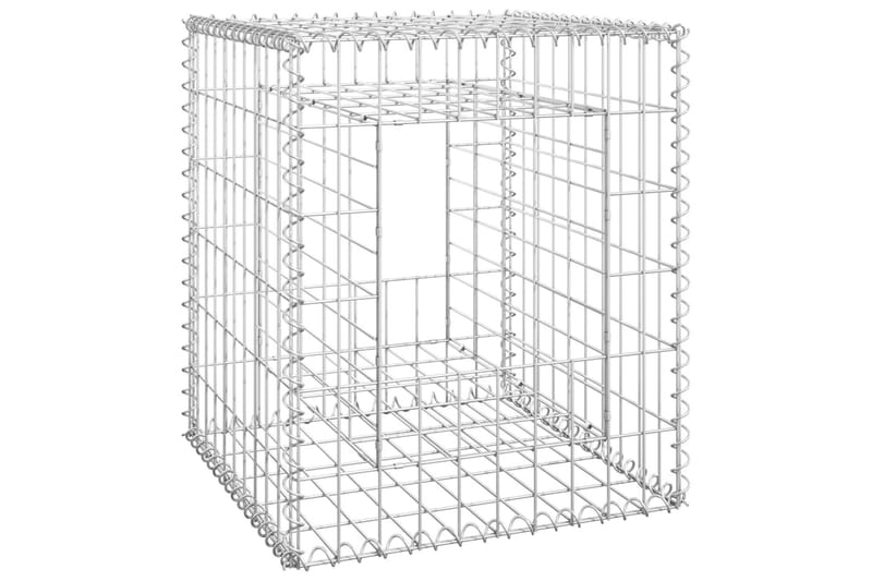 Gabionkorg stolpform 50x50x60 cm järn - Silver - Hus & renovering - Insynsskydd & inhägnad - Mur