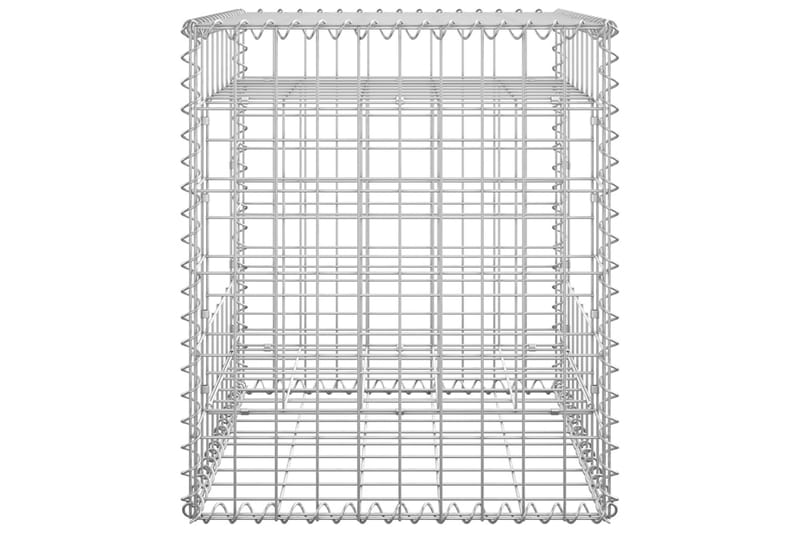 Gabionkorg stolpform 50x50x60 cm järn - Silver - Hus & renovering - Insynsskydd & inhägnad - Mur