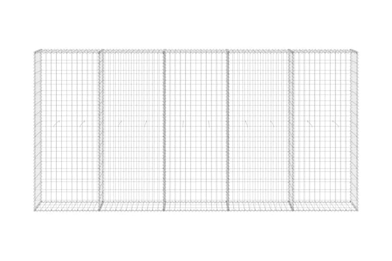 Gabionmur galvaniserat stål 300x30x150 cm - Silver - Hus & renovering - Insynsskydd & inhägnad - Mur