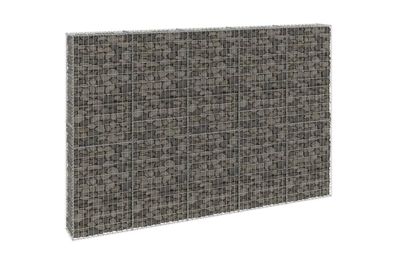 Gabionmur galvaniserat stål 300x30x200 cm - Silver - Hus & renovering - Insynsskydd & inhägnad - Mur