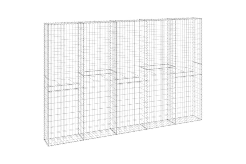 Gabionmur galvaniserat stål 300x30x200 cm - Silver - Hus & renovering - Insynsskydd & inhägnad - Mur