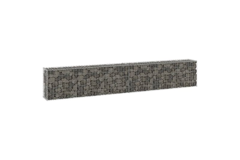 Gabionmur i galvaniserat stål 300x30x50 cm - Silver - Hus & renovering - Insynsskydd & inhägnad - Mur