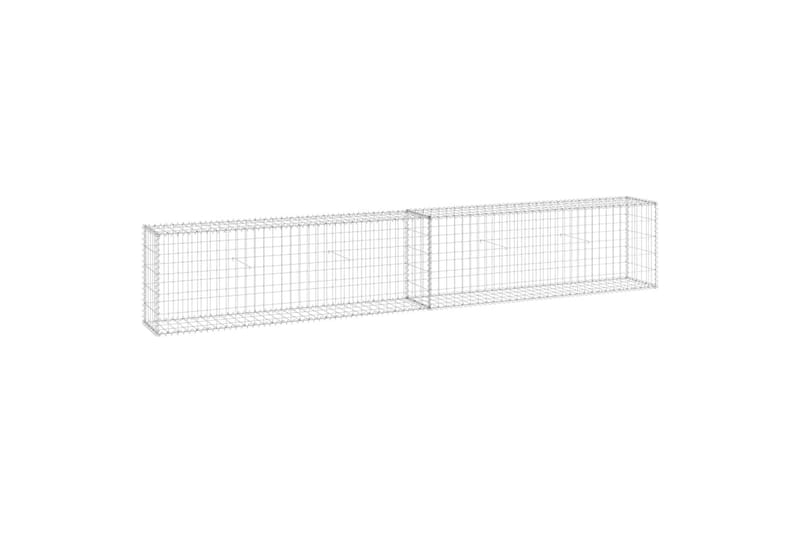 Gabionmur i galvaniserat stål 300x30x50 cm - Silver - Hus & renovering - Insynsskydd & inhägnad - Mur