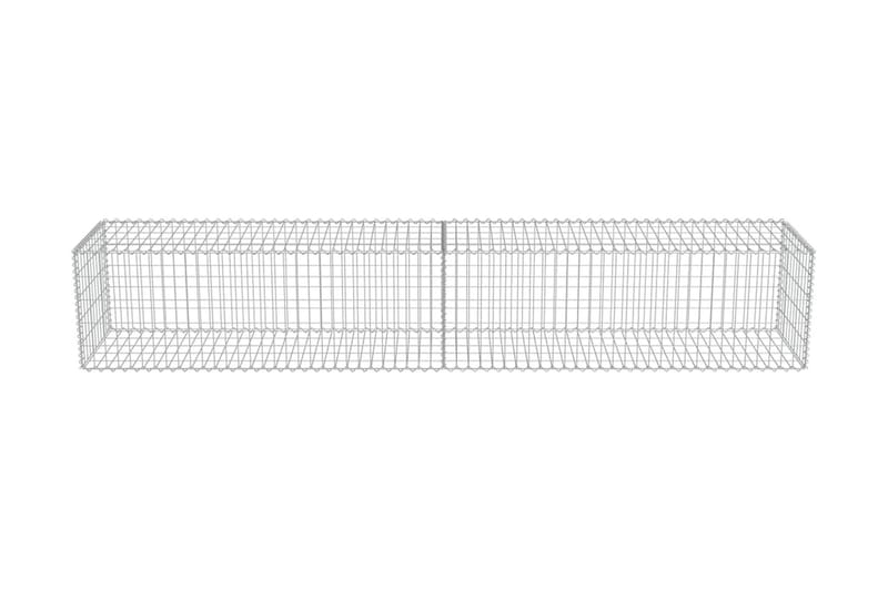 Gabionmur i galvaniserat stål 300x50x50 cm - Silver - Hus & renovering - Insynsskydd & inhägnad - Mur