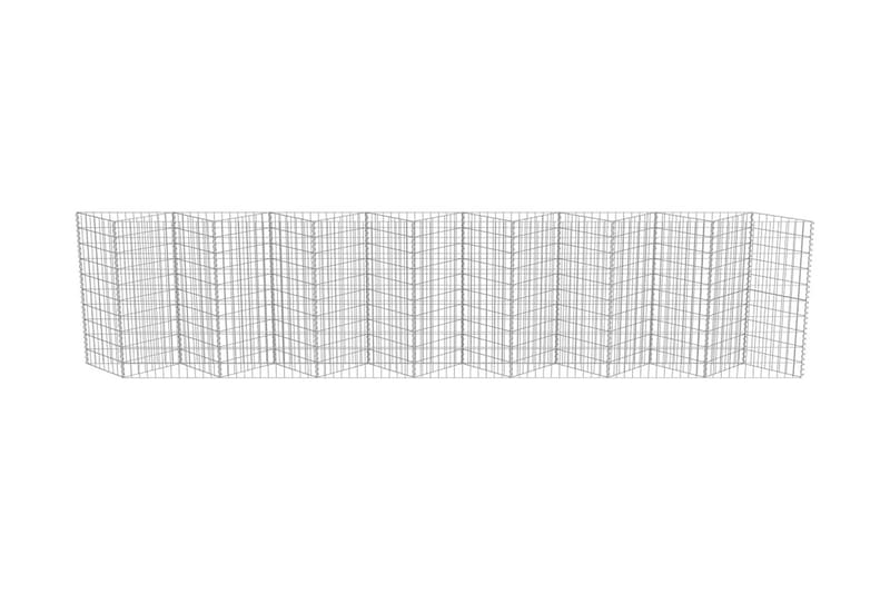 Gabionmur i galvaniserat stål 450x30x100 cm - Silver - Hus & renovering - Insynsskydd & inhägnad - Mur