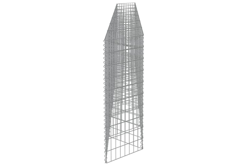 Gabionmur i galvaniserat stål 450x30x100 cm - Silver - Hus & renovering - Insynsskydd & inhägnad - Mur